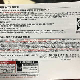 スポーツ 今日出品終了します！野球チケットPayPayドームミズホ 