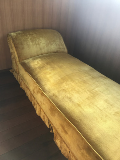 アンティーク ソファーベッド ベルベット生地 ヨーロッパ家具