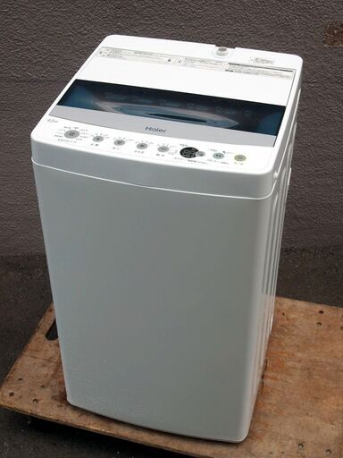 ㊺【6ヶ月保証付】19年製 美品 ハイアール 4.5kg 全自動洗濯機 JW-C45D