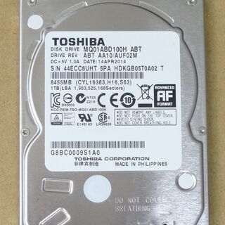 中古　HDD ハードディスク 2.5インチ １TB TOSHIBA