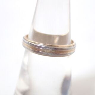 E369 ジュエリーマキ K18 Pt850リング 2.7g 10号