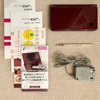 中古：NINTENDO DSi LL（本体・アダプタ他）、ソフト25本