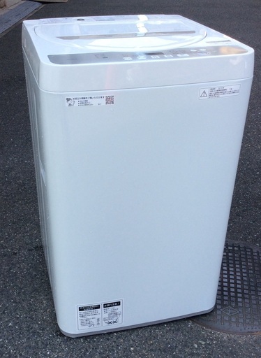 【RKGSE-350】特価！シャープ/SHARP/5.5kg/全自動洗濯機/ES-G55UC-N/中古/2019年製/当社より近隣地域無料配達