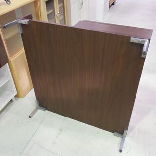 スクエアテーブル 幅90cm リビング用 天板 木製/ガラス一部 ブラウン ブラック スタイリッシュデザイン 黒/茶 札幌市東区 新道東店