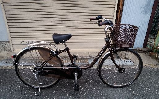 宅配 (本体のみ)Panasonic 26吋電動アシスト自転車(チョコブラウン) DX