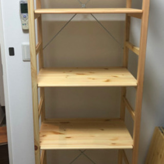 パイン材ユニットシェルフ・58cm幅 狭い部屋でも使いやすい