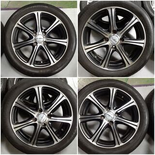 売切 マナレイ 15インチ 4.5J +43 100-4H 165/55R15 ホイール タイヤ付4本 軽自動車に N-BOX/ワゴンR/タント N管理51073 JB1 ライフ 4H 100 4.5J +43 15インチ 社外品 MANARAY SPORT MS アルミ