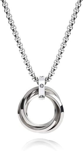 新品 日本全国郵送相談可 ネックレス メンズ アクセサリー チタン ボックスチェーン 三連 リング プレゼント ギフト 贈り物 金属アレ Mt 池袋のアクセサリー ネックレス の中古 古着あげます 譲ります ジモティーで不用品の処分