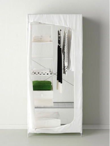 Ikea 簡易クローゼット差し上げます ハンガーラックワードローブたんす衣装ケースカバー付き収納 Koma 桜新町の家具の中古あげます 譲ります ジモティーで不用品の処分