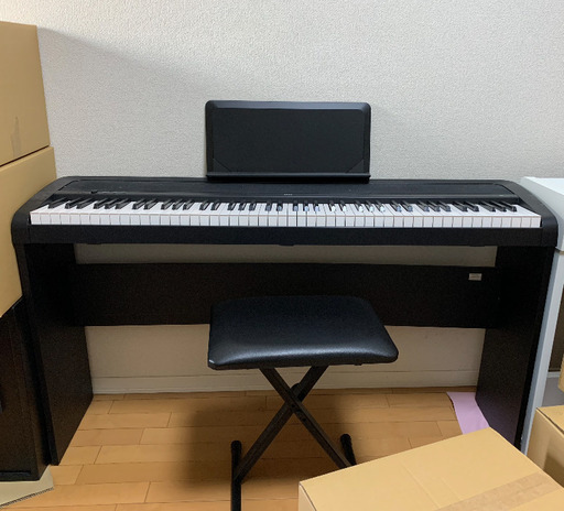 【9/5 午前9時頃お渡し希望】88鍵の電子ピアノ（KORG コルグ / B1 BK ブラック （専用スタンド＆椅子つき）