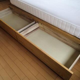 取引中】無印良品 収納付きダブルベッド フレーム