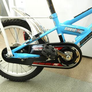 子供用自転車 16インチ アメリカンイーグル ブルー 手押し棒付き