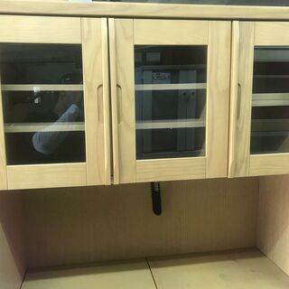 【リサイクルショップどりーむ天保山店】3081　キッチンボード　レンジボード　食器棚　大型　キッチン収納　ファミリー向け　セパレート　大容量　中古 リサイクルショップどりーむ天保山店】3081 キッチンボード