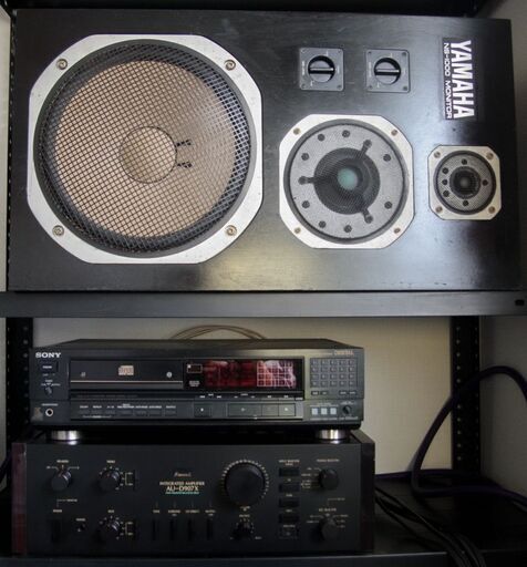 オーディオセット YAMAHA NS-1000M, SANSUI AU-D907X, SONY CDP-555ESD, 古河電工 μ-R2