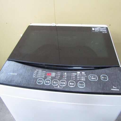 N1315 【動作品/高年式】 2018年製 全自動洗濯機 6kg マクスゼン シンプル＆フルオート 槽洗浄 maxzen JW06MD01WB 家電 福井 リサイクル
