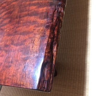 高級座卓 一枚板 天然木 紫檀 ローテーブル 座敷机 和家具