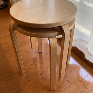 【写真掲載】IKEA FROSTA／丸椅子2脚セット