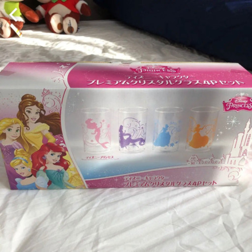 ディズニープリンセスプレミアムクリスタルグラス4Pセット♡2箱