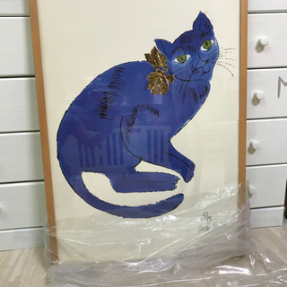 アートポスター　アートフレーム　特大　青い猫　アンディウォーホル...