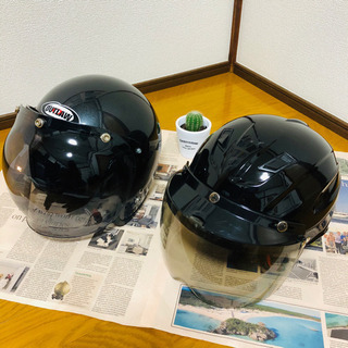 2個セット バイク用　シールド付き ヘルメット ジェットヘルメット