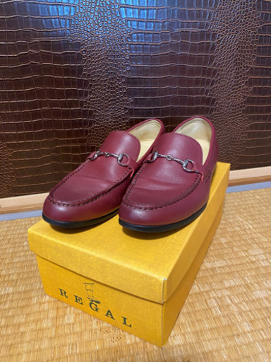リーガル　本革ローファー　ワインレッド