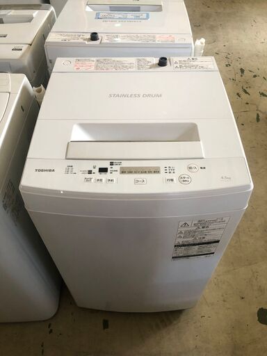◆安心の一年保証！　洗濯機　4.5㎏　東芝/TOSHIBA　2017年製　ピュアホワイト AW-45M5 W  No.1320072801　ガーランド草加