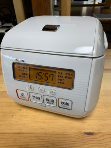 【リサイクルショップ八光　田上店　安心の3か月保証】東芝 3合炊き マイコンジャー炊飯器(ホワイト） RC-5SK(W) 2017年製