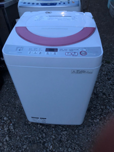 送料無料　2016年製SHARP 6㎏ 洗濯機ES-GE60R-P
