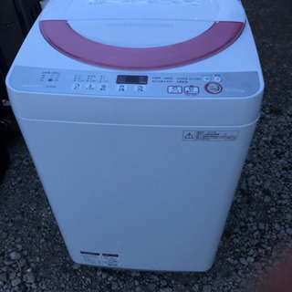 送料無料 2016年製SHARP 6㎏ 洗濯機ES-GE60R-P