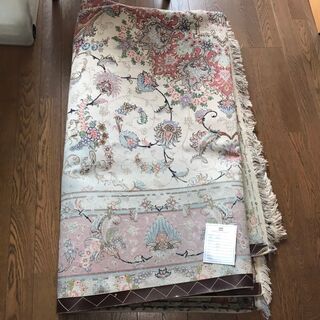 最高級 100％ 手織り ペルシャ絨毯 2.55×2.0m 大判 羊毛 イラン タブリーズ産 ラグ マット カーペット