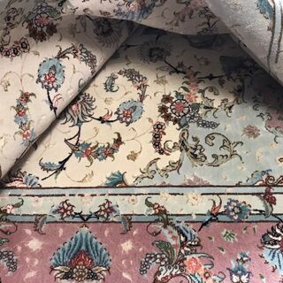 最高級 100％ 手織り ペルシャ絨毯 2.55×2.0m 大判 羊毛 イラン タブリーズ産 ラグ マット カーペット