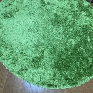 緑 円形ラグ
