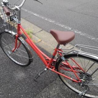 中古自転車1114 前後タイヤ新品！ 26インチ 6段ギヤ LEDオート