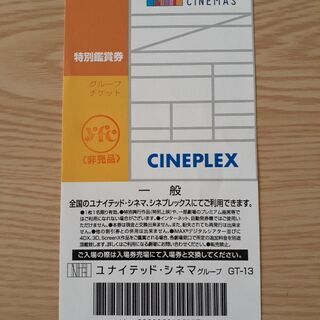 ユナイテッドシネマ　映画鑑賞券　8/31まで