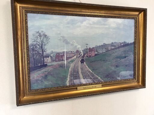 カミーユ　ピサロ　ロードシップ・レイン駅、ダリッジ　1871年油彩画 風景画 額縁 西洋絵画