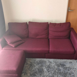 2 ローソファ 格安 落ち着いた ワインレッド カウチソファ - sogorn.com.br