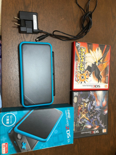 ニュー任天堂 2DSＬＬ ブラックxターコイズ　ゲーム