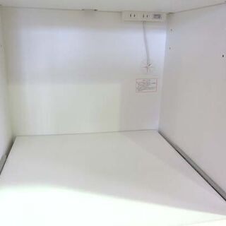 ♢レンジボード 幅59cm 高さ149㎝ 食器棚 ホワイト/白 キッチン収納 ...
