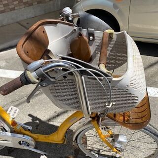 【日本製】３人乗り対応自転車　前方後方チャイルドシート付きママチャリ　２６インチ　鹿児島市