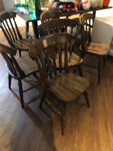 ブラウン椅子　木材チェア