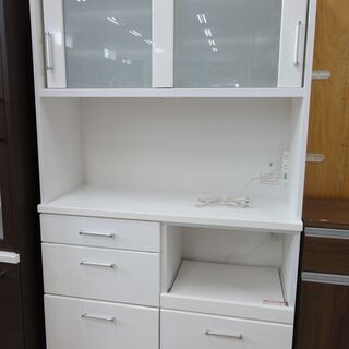 NITORI/ニトリ レンジボード 食器棚 ハイタイプ WH NBANDA90D-WH