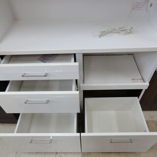 NITORI/ニトリ レンジボード 食器棚 WH ハイタイプ【ユーズドユーズ 