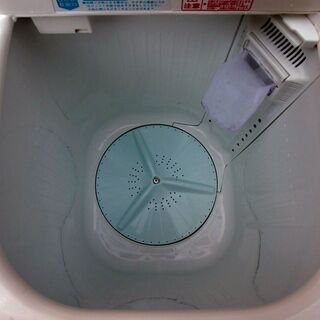 ㊼-M【6ヶ月保証付】20年製 日立 5.5kg 2槽式洗濯機 青空 PS-55AS2 