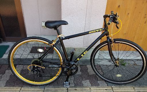 美品☆L.I.G MOVE 700cクロスバイク アルミ/7speed/ブラックｘゴールド