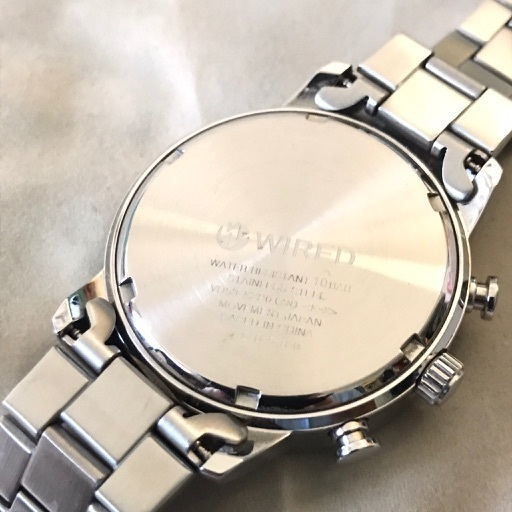 SEIKO セイコー ワイアード クロノグラフ VD53–KZB0 メンズ腕時計 ライトブルー グラデーション文字盤 2017年製造 (sips  tokyo) 西大島のアクセサリー《腕時計》の中古・古着あげます・譲ります｜ジモティーで不用品の処分