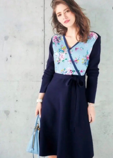 名入れ無料 チェスティ カシュクールニットワンピ0 ひざ丈ワンピース Guiacieneguilla Com