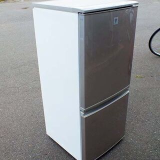 苫小牧バナナ】2014年製 シャープ/SHARP 137L 冷蔵庫 左開き SJ-PD14Y 