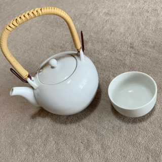 【お値下げ】お茶セット 急須セット 急須 湯のみ 白 ホワイト 陶器