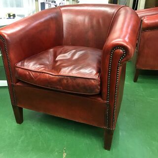 ロイズアンティークス ウィングチェア 1Pソファ 本革 英国ヴィンテージ