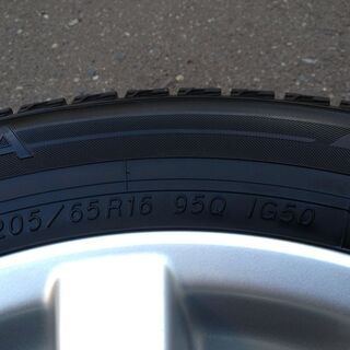 「DUNLOP 205/65R16 2013年製 ice GUARD iG50 トヨタ アルファード 純正アルミ付  4本セット PCD 114.3 5穴 6.5J オフ＋39